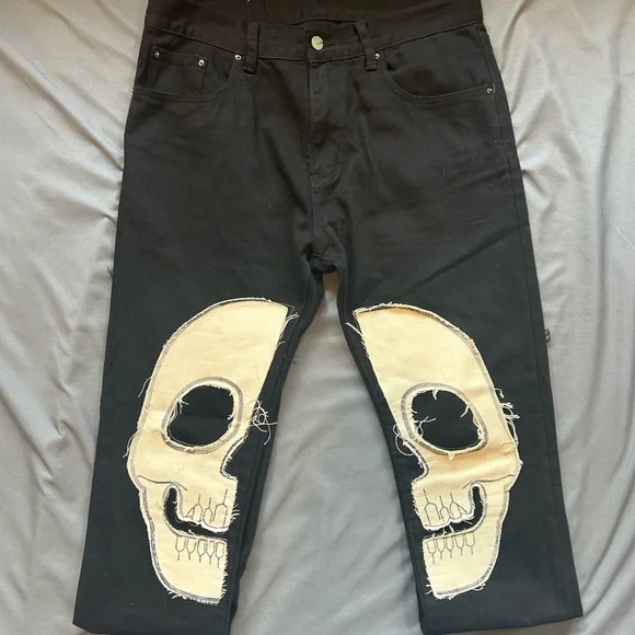 MNML Skull Jeans (LIKE NEW) - Picture 1 of 12